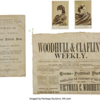 [Woman&#039;s Suffrage] Victoria Woodhull, the First Woman for President: A Collection of Memorabilia....