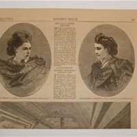 March 5, 1870 issue of “Harper’sBazar,” with engravings of Victoria Woodhull and her sister, Tennie C. Claflin